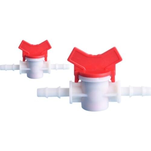 4mm 6mm 8mm 10mm 12mm 16mm 20mm Flexible Pipe Hose Pagoda Ball Valve 2 Way Plastic Aquarium Irrigation Regulate Valve 1 Pcs