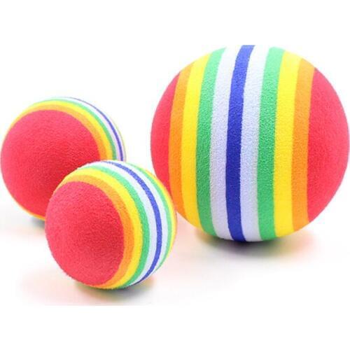 5PC/Lot Rainbow Balls Toy For Small Pets Dog Chew Toys Ball For Puppy Dogs Cats Tennis Balls Dog Toy Chihuahua Pet Products