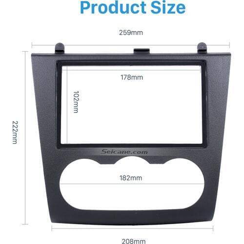 Seicane 2 Din Car Stereo Radio Fascia Panel Trim Kit for 2006 2007-2012 Nissan Altima Dash CD Stereo Interface Trim Panel Frame