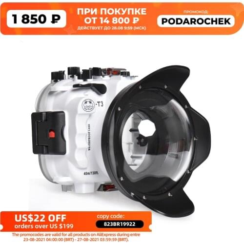 Seafrogs 40M/130FT Underwater Camera Housing With Dry Dome Port For Fujifilm X-T3