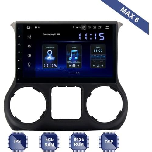 Dasaita Car 2 din Radio Android 10 GPS for Jeep Wrangler Radio 2011-2018 DSP HDMI 1080P Video Bluetooth wifi 64G ROM Carplay BT