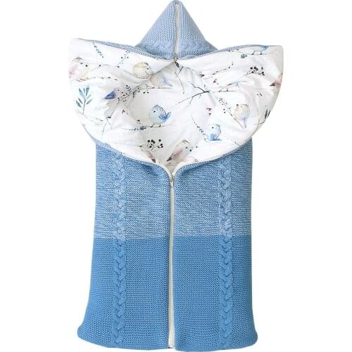 Baby Sleeping Bags Newborn Cocoon Winter Discharge Envelope Warm Knitted Baby Stroller Sack Bag Infant Swaddle Wrap Boy Blanket