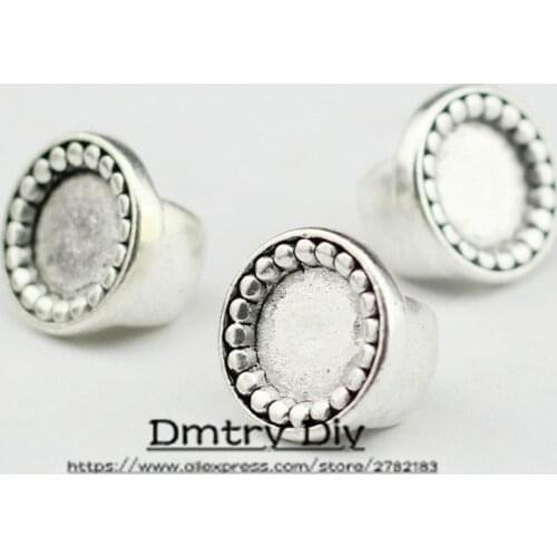Dmtry 10pcs Fashion Jewelry Beads Charms Handmade Bracelet DIY Jewelry Use With 10*5mm Leather Charms Beads Finding BB0011