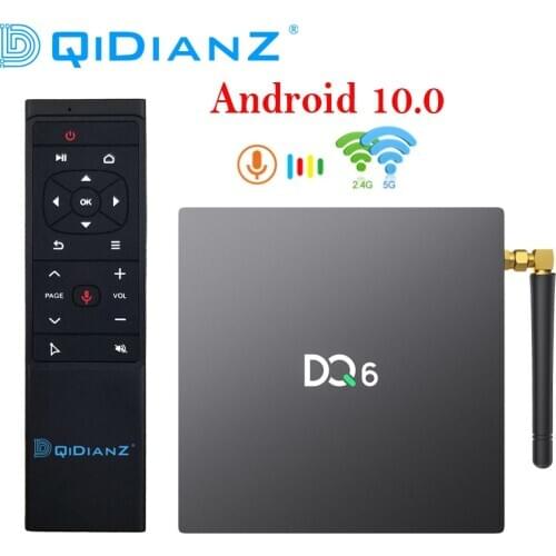 DQ6 Smart TV Box Android 10 4GB RAM 64GB Rockchip RK3318 1080p 4K Android TVBOX Google Play Youtube Set top box