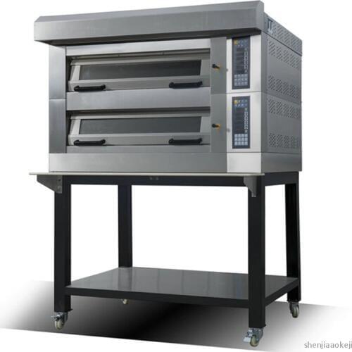 New Arrival 2-deck (4-trays) electric oven TKP-202E Double-layer Commercial Cake Bread Pizza fruit pie, moon cake oven 380v 14kw