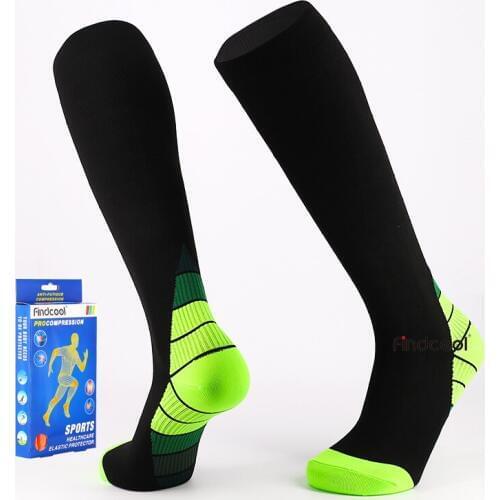 Findcool Medical Compression Sport Socks for Cycling Running Yoga Graguated Compression Socks Breathable Quick Dry for Men Women