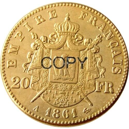 France 20 France 1861A Gold Plated Copy Coin