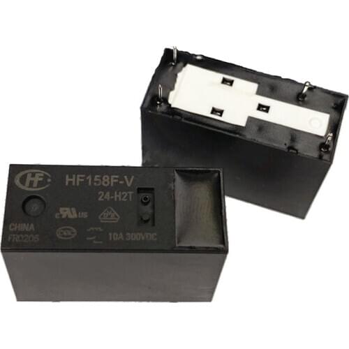 HOT NEW 24V relay HF158F-V-24-H2T HF158F V 24 H2T HF158FV24H2T Magnetic holding relay 24VDC DC24V 24V 10A 4PIN