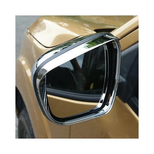 Chrome Side Mirror Eyebrow Cover 2pcs For Nissan Navara Frontier NP300 2015-2019