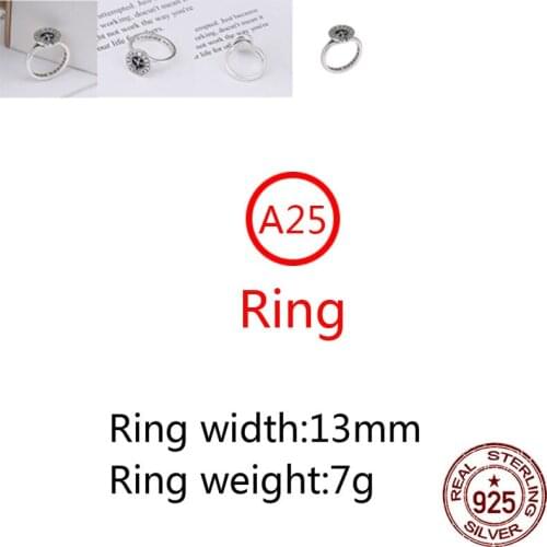 A25 100% 925 sterling silver ring jewelry retro personality cross around the couple shape to send friends gifts 2020 new hot
