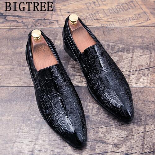 Coiffeur Crocodile Shoes Men Dress Wedding Men Shoes Leather Italian Dress Shoes Men Classic Zapatos De Hombre De Vestir Formal