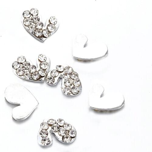 Nail Crystal Rhinestones Decorations Heart 10Pcs Nail Diamond Charms Jewels New 3D Nail Art Supplies DIY