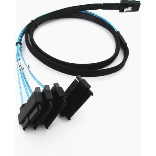 Mini SAS 36PIN SFF-8087 to (4) SFF-8482 connectors with SATA power 0.5M 1M