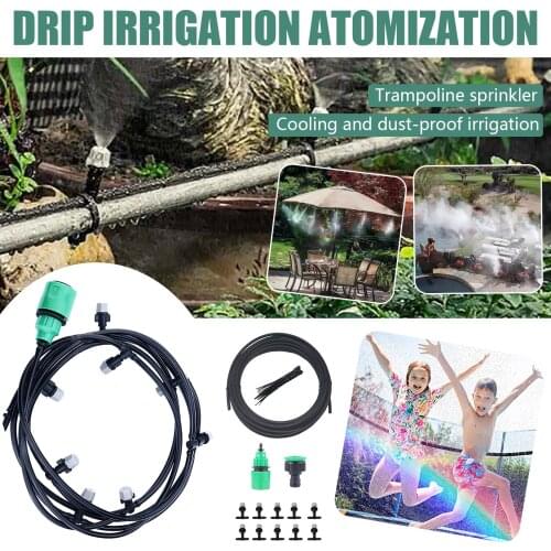 10m Automatic Garden Watering System Kits Self Garden Irrigation Watering Kits Mist Spray Cooling Tools Water Play Equipment