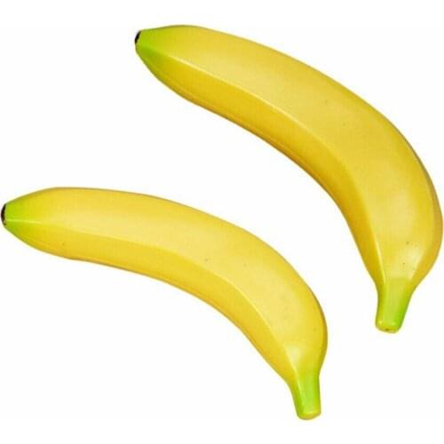 Set Artificial Bananas Table Display Wedding Decor 2 Piece Yellow 20cm