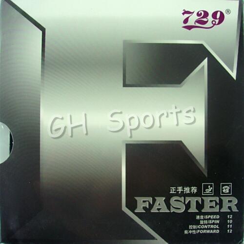 729 Faster F for Forehand Black Pips In Table Tennis Rubber With Sponge