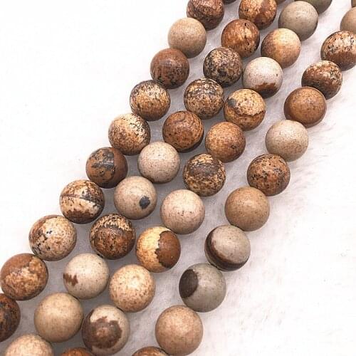 Wholesale 6/8/10mm Natural Stone Bead Picture Howlite Loose Stone Beads For Making Bracelet DIY