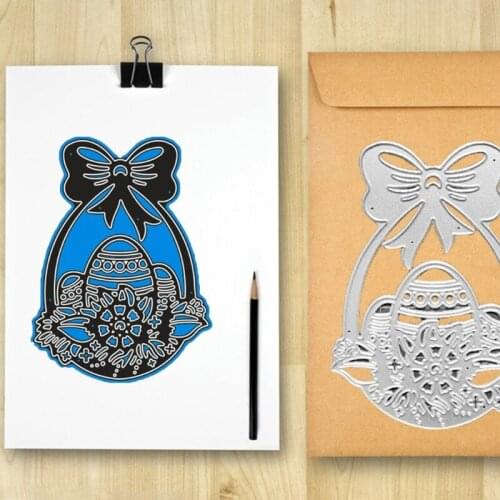 Easter Egg Spring Flower Basket Metal Scrapbooking Cutting Dies DIY Paper Crafts