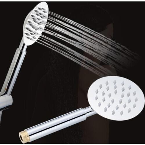 304 Stainless Steel Handheld Shower Head Round Shape Pressurized Ultra-thin Nozzle