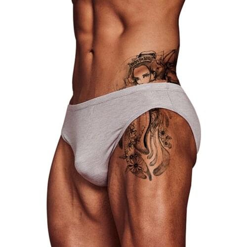 Sexy Men Briefs Underwear Men Low Waist Underpants U Convex Pouch Thin Breathable Modal Soft Cool Quick Dry For Crossfit Men
