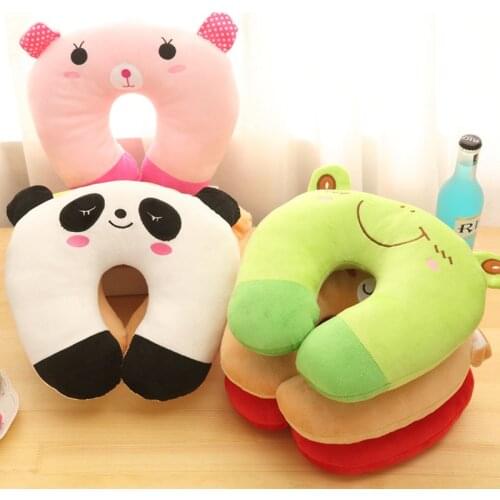 Cute Cartoon Plush U-shaped Pillow Creative Cervical Spine Neck Pillow Napping Travel Pillow Porable Home Animal U Shape Pillows