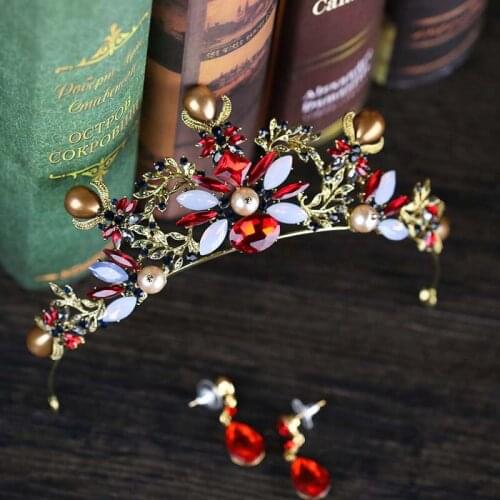 Vintage Tiaras For Women Baroque Multicolor Crowns Fashion Queen Royal Crown Wedding Bridal HeadwearJewelry Hair Accessories