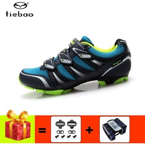 TIEBAO Professional Cycling Shoes women Mountain Bike Sneakers add cleatsMen Breathable Sapatilha MTB Athletic bicycle Shoes