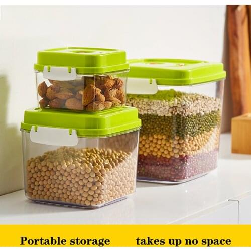 3PCS/Set Large Capacity Food Vacuum Sealer Storage Box Square Plastic Containers Fresh Keeping Kitchen Box for Vacuum Sealer