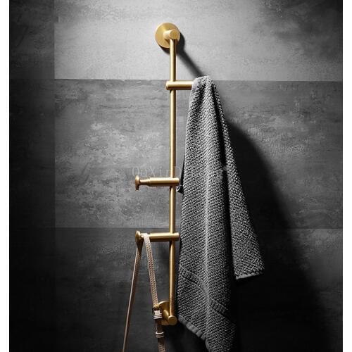 1PCS 60cm North European Multifunction Brass Cloth Hanger for Wall Hook Bedroom Storage Cloth Holder GF47