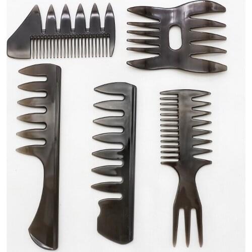 CestoMen High-end Mens Hairstyle Styling Combs Brush Classic Luxury Wide Tooth Hairstyling Comb Double Dided Hairdressing Comb