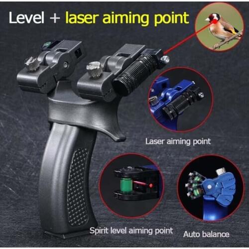 High Precision Resin Slingshot Slingshot Head With Flat Rubber Band Can Rotate, Outdoor Hunting Laser Aiming Slingshot