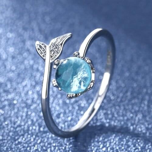 YaYI Jewelry Princess Cut White 100% Opal Silver Color Engagement Bright Wedding Heart Adjustable Lovers Party Rings Gifts