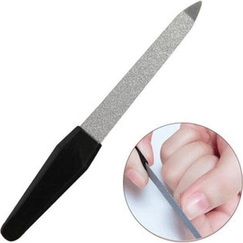 1PCS Metal Double-sided Nail File Manicure Sharpening Nail Nail Tool Manicure Pedicure Tool High Quality Nail File Accessories