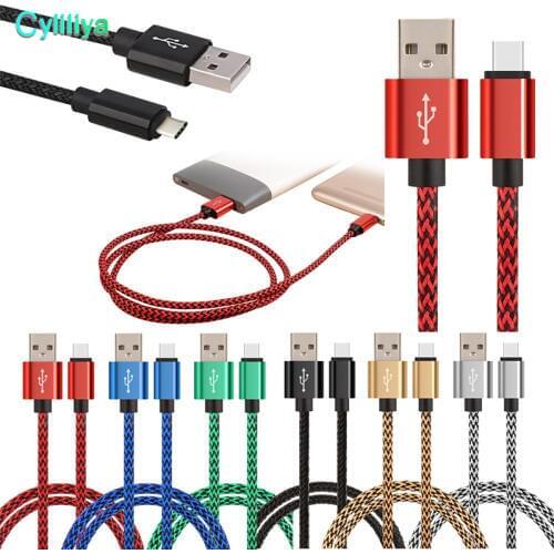 100pcs Braided Fabric Micro USB Cable adapter 1M 3FT 2M 3M USB Charging Cable For Samsung Galaxy S7 Edge S6 Edge LG Cell phones