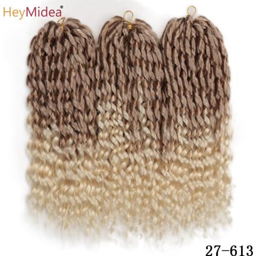 16Inch Synthetic Faux Locs Crochet Hair Extensions Braided Wigs Loose Deep Curly Hair Twists For Women HeyMidea