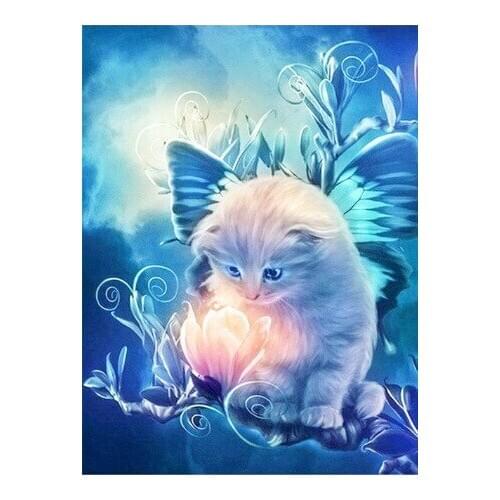 5D DIY Diamond Paintings Full Round AB Animals Cat Mosaic Landscape Kits Embroidery Stickers Decoration diamond paint Home Decor