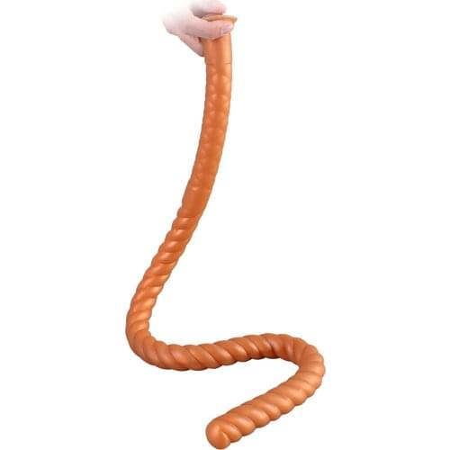 80CM Extra Long Liquid Silicone Anal Plug Dildos Stimulate Anus and Vagina Soft Anal Dilator Sex Toys Flexible Long Butt Plug