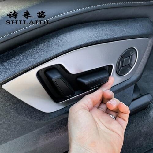 Car Styling Door Seat Adjustment Buttons Panel Stickers and decals Cover Trim For Audi Q7 Q8 2018-2020 Auto Interior Accessories