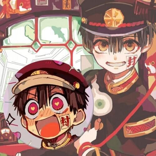 Toilet-Bound Hanako-kun Anime Tinplate Brooch Creative Gift Fashion Jewelry Bag Clothing Pendant 44mm