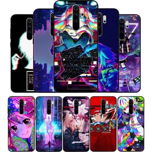 Vaporwave Glitch Anime Black TPU Silicone Soft Phone Case For Redmi 4A 4X 7A 5 Plus 6 Pro NOTE 9 7 8 5 Pro 4 6