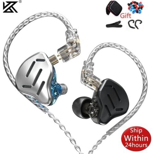 KZ ZAX 7BA 1DD 16 Unit Hybrid In-Ear Earphones Metal HIFI Headset Music Sport for ZSX ZS10 AS12 AS16 CA16 EDX ASX ZSN PRO SA08