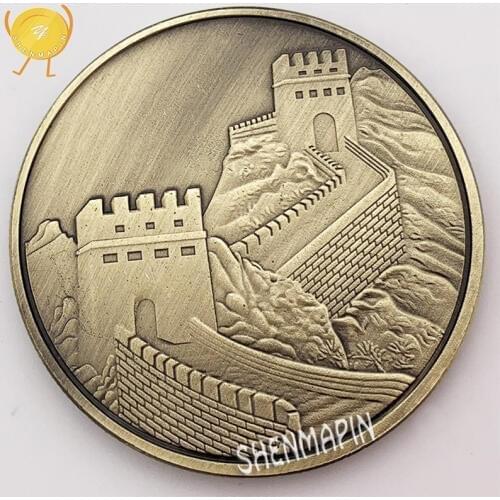 China Great Wall Commemorative Coin China Culture Memorial Museum Coins Collectibles Ancient Bronze Culture Art Home Decorations