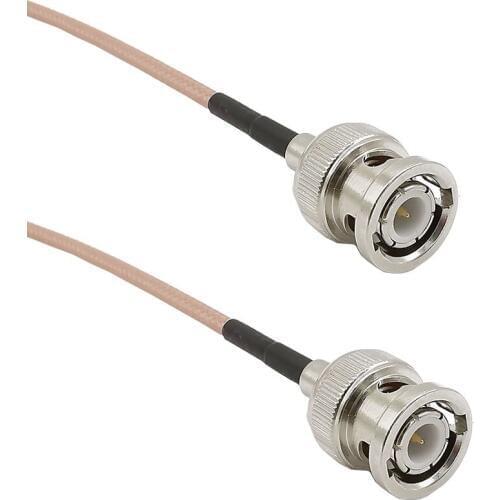 BNC Male Coaxial Cable for CCTV Camera BNC Male to BNC Male HD-SDI Cable RG316D Double Shield Silver 10CM-50CM