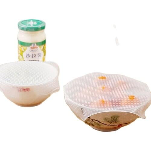 2 Pc Food Silicone Cover Cap Reusable Stretch Lids food packaging Vegetable Fruits Soup Pot Cup Fresh-keeping Lids Kitchen Tool