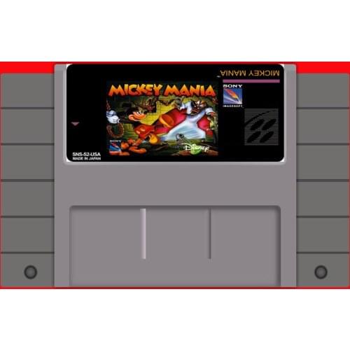 Mickey Mania Big Sale 16 bit Big Gray Game Card For USA NTSC Game Player