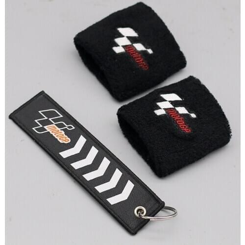 Motorcycle Brake Oil Reservoir Sock Fluid Tank Cup Cover Sleeve Socks Keyring With Moto GP For Honda Yamaha Ducati