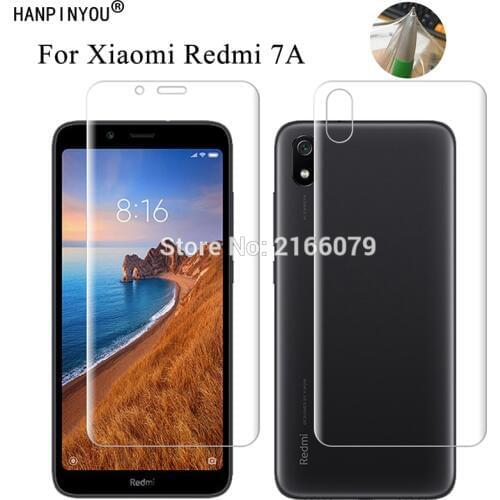 For Xiaomi Redmi 7A 5.45" Soft TPU Front Back Full Cover Screen Protector Transparent Protective Film+Tools (Not Tempered Glass)