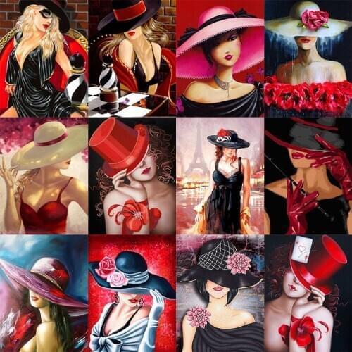 Tapb Modern Woman Kits Pictures Painting By Numbers Handpainted On Canvas DIY Oil Painting By Numbers Art Decorations