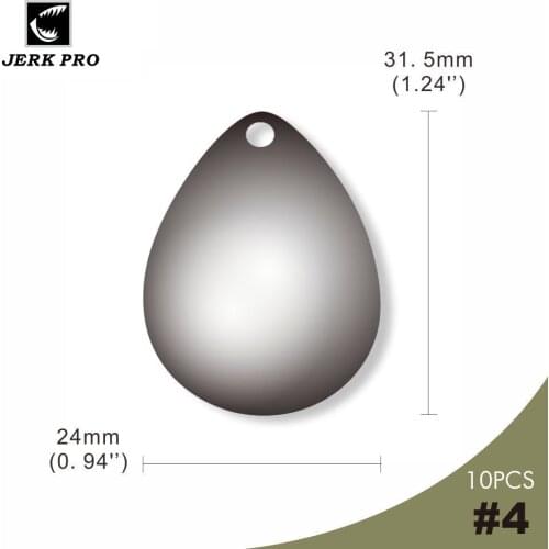 JERK PRO 10PCS Size 4 Smooth Steel Colorado Spinner Blades Fishing Lure Spinnerbaits Accessories Angler’s Tackle Craft Component