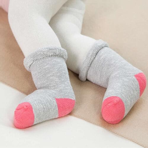 New Cotton Baby Socks Winter Boy Girl Cartoon Baby Socks Terry Thick Baby Sock Cotton Towel Warm Tube Loose Newborn